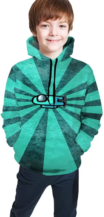 Am-ong Us Pullover Hoodies Youth Hooded Sweatshirts with Pocket Fashion Outwear Jacket for Kids Teen Boys Girls