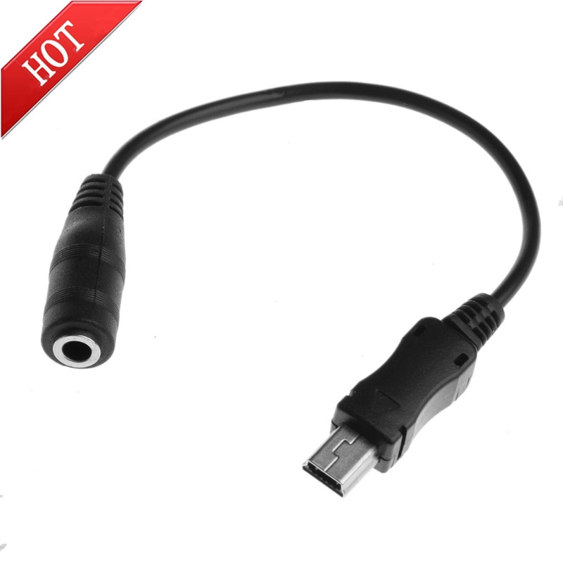 Mini USB 5 Pin Male To 3.5mm Female 