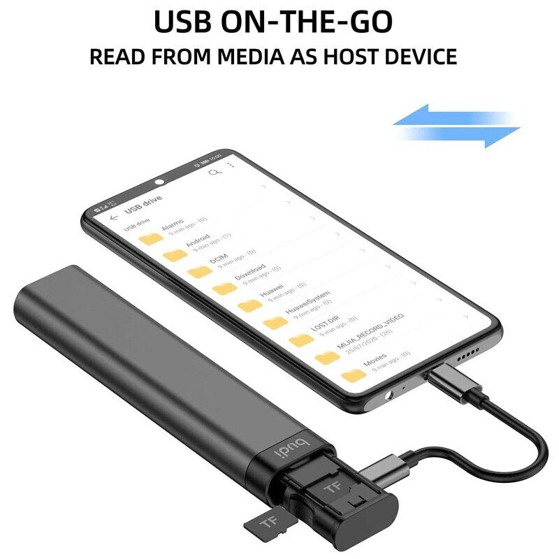 Multi-Ftion TF Card Adapter Storage Box USB OTG Converter Type C Micro SD Card Memory Reader Case Data Cable For Travel