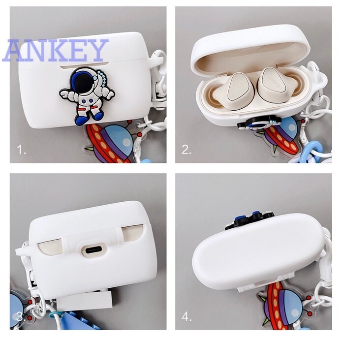 for Jabra Elite 5 / Elite 4 / Elite 3 / Elite 2 / 85T 75T / Elite 7 Pro / 7 Active Case Protective E5 E4 E3 E2 Cute Cartoon Cover Bluetooth Earphone Shell Accessories TWS Headphone