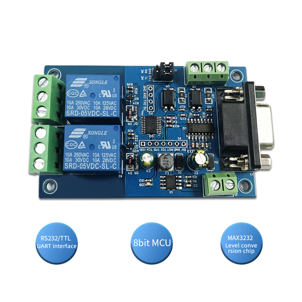 【Hàng Có Sẵn & Giao Hàng Miễn Phí】mô Đun Rơ Le Đơn/Kép Aideepen Modbus RTU Chính Thức DC7-24V UART RS232/TTL