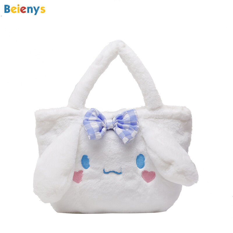 Beienys Kawaii Cinnamoroll Sanrio Plush Bag My Melody Anime Bags Kt Cat Purin Dog Kuromi Plushie Backpack for Girls