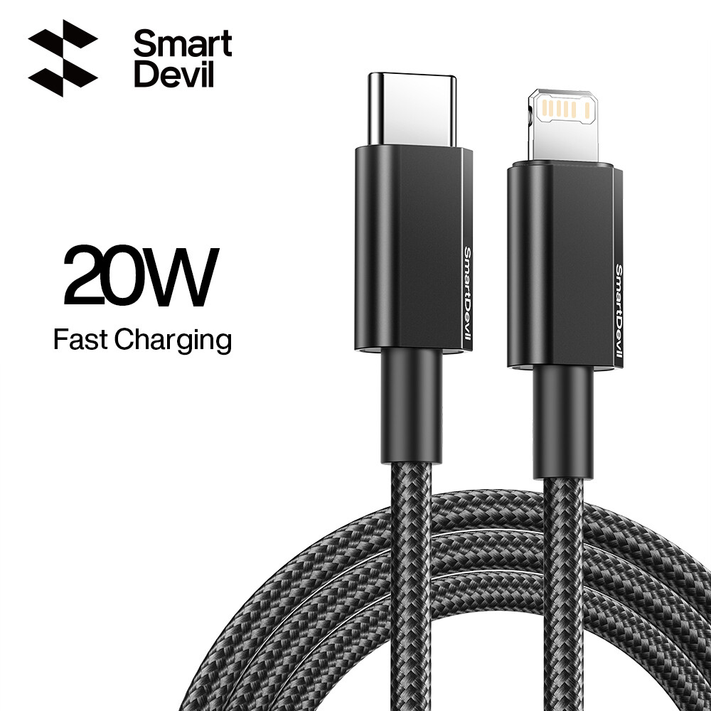 Smartdevil Cáp chuyển USB sang Lightning PD 20W Cáp sạc nhanh cho iPhone 14 Pro Max 13 Pro Max 12 Pro Max cho iPad Cáp dữ liệu