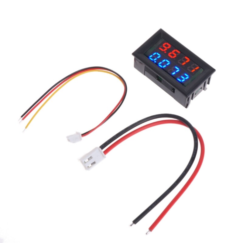 Ampe kế vôn kế kỹ thuật số dc 4 bit dc 0.28 v 10a 100 inch, đồng hồ đo dòng điện áp