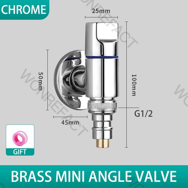 Universal Mini Washing Machine Faucet Automatic Water Stop Joint Thread Anti-fall Faucet Quick Installation Faucet Mini Brass Angle Valve