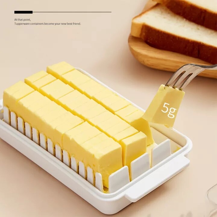 Hộp Đựng Cắt Bơ Trong Suốt Hộp Đựng Có Nắp Dụng Cụ Nhà Bếp Cầm Tay Giữ Tươi Tách Bơ Phô Mai