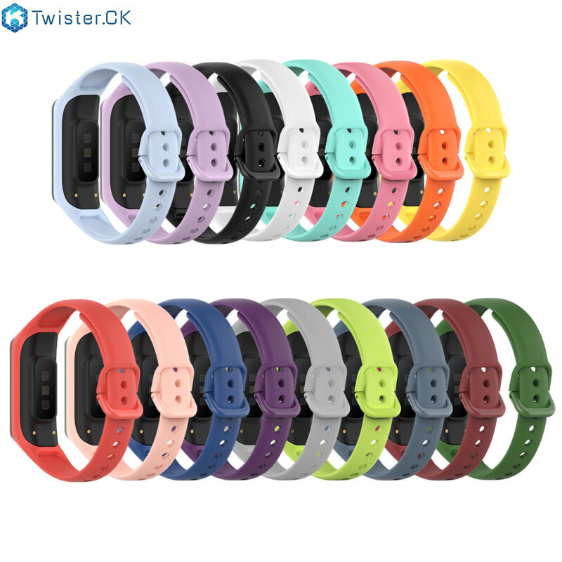 Replacement Watchband Sweat-proof Comfortable Soft Silicone Strap Compatible For Samsung Galaxy Fit2 R220