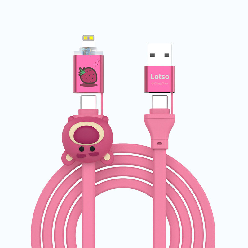 (4 IN 1)65W 100% Authentic Disney Cable Fast Charging PD Cable 20W Type-C to Lightning USB to Lightning Cable With data transmission USB Cable Type-C to Type-C Cables LY8