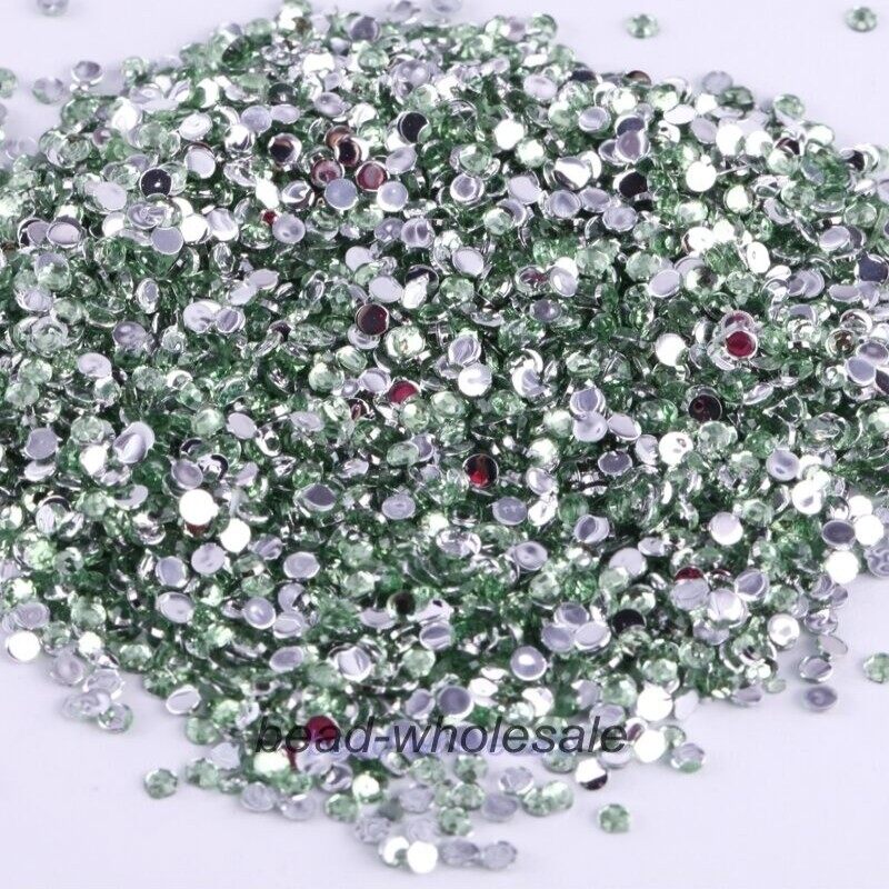 [Cutewomen2020] 2000pcs Sparkling Resin Rhinestone Flatback Crystal 2mm Facets Gems Beads for DIY Jewelry Making