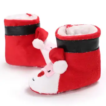 Boot Cartoon Boots Snow Red Winter Boys Girls Toddler Soft Santa Claus Sole Learn Party Baby Cotton 0 18 Months Shoes Infant Newborn Christmas Lazada Ph
