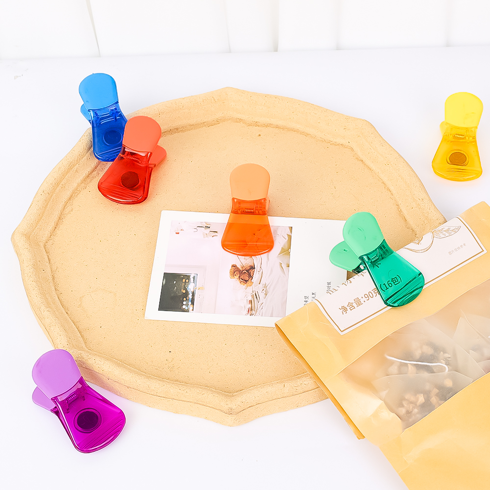 Polocat Kẹp Túi Nhựa Từ Tính Nhà Bếp Dải Ghi Chú Ziplock Lời Nhắn Trên Tủ Lạnh Hình Dán Nam Châm Ảnh Gia Dụng Kẹp Niêm Phong