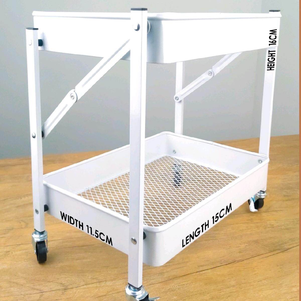 (2&3 Tiers) Foldable Kitchen Multi-Functional Storage Trolley/ Kitchen ...