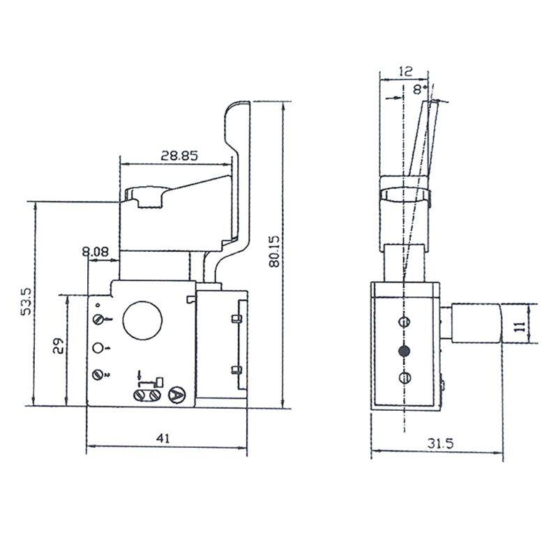 FA2-6/1BEK Lock on Trigger Switch Electric Hand Drill Speed Control Push Button lacement Parts Power Tool Switch