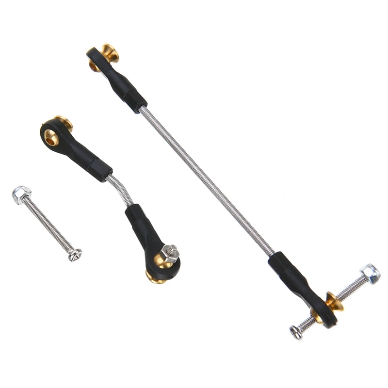 1 Set RC Car Steering Pull Rod Upgrade Part Metal RC Steering Rod ...