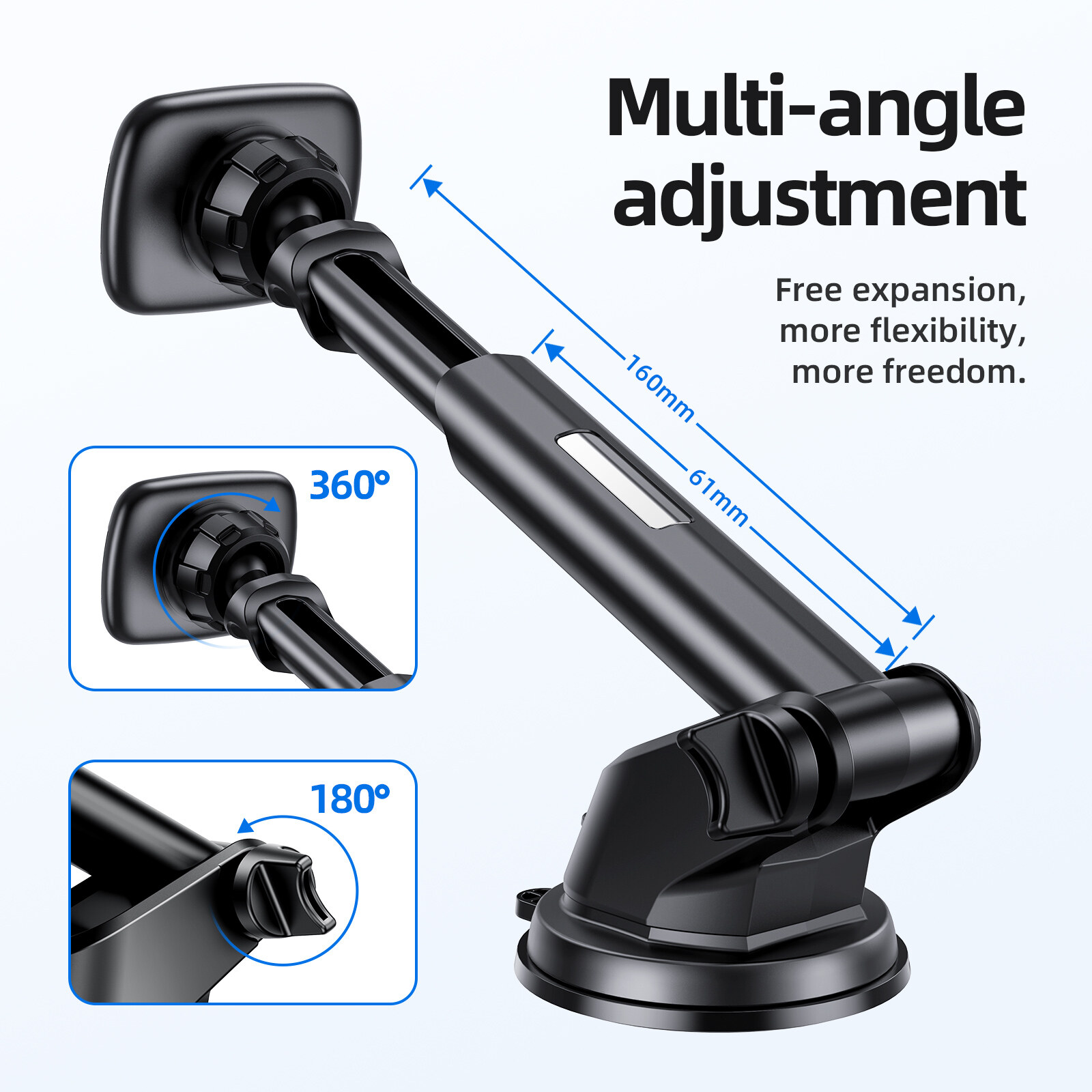 Giá đỡ điện thoại ô tô đa năng HOCO CA67 Giá đỡ bảng điều khiển trung tâm Giá đỡ kính chắn gió cho tất cả các điện thoại thông minh Giá đỡ điện thoại trên ô tô Giá đỡ điện thoại di động xoay 360