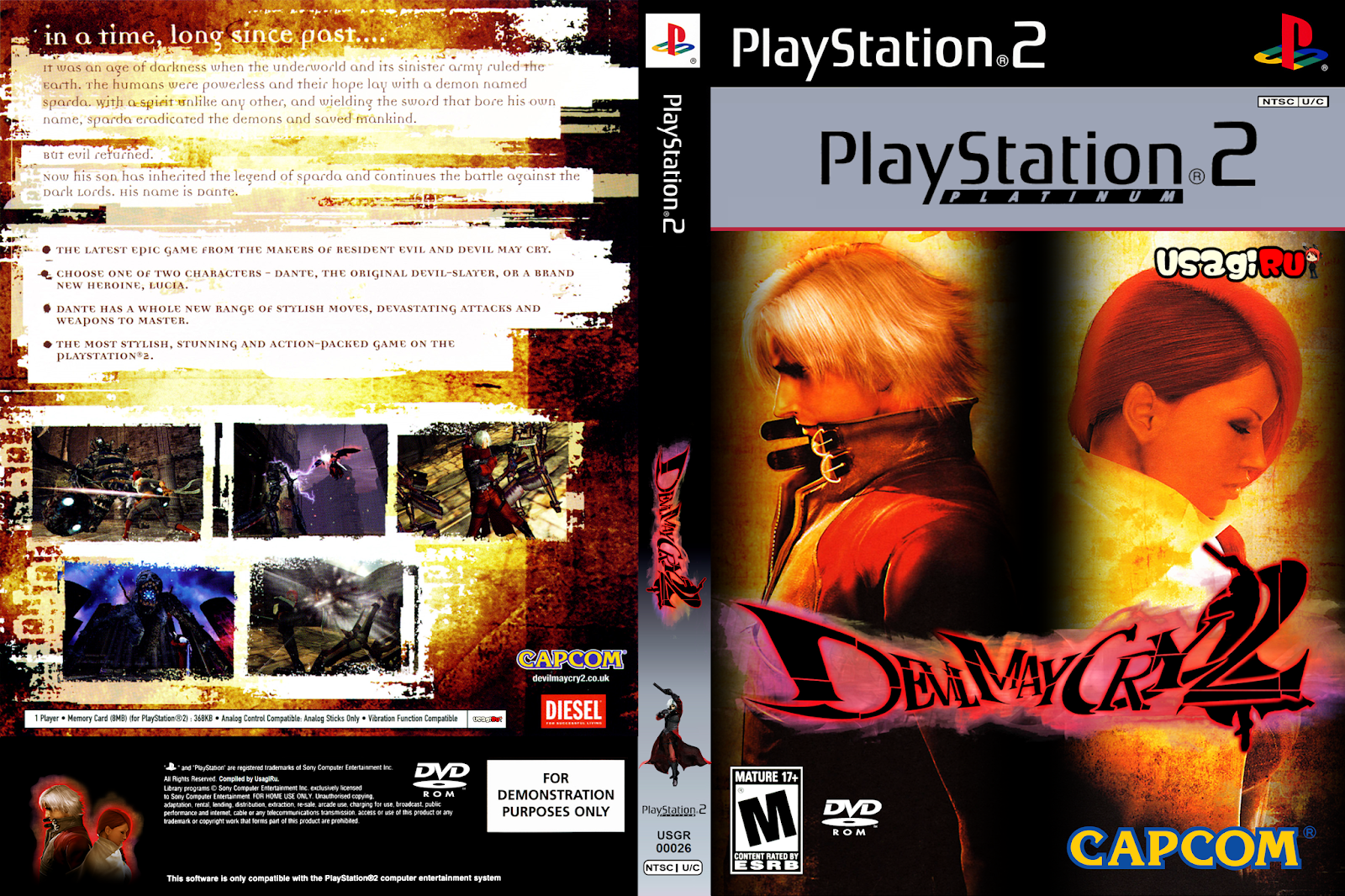 Devil May Cry 2 Ps2 ( Disc 1 Dante ) Patch .