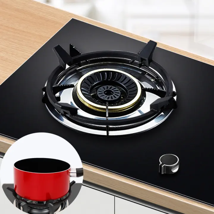 Wok Stands Cast Iron Wok Pan Support Rack For Burners Protective Gas Hobs Black