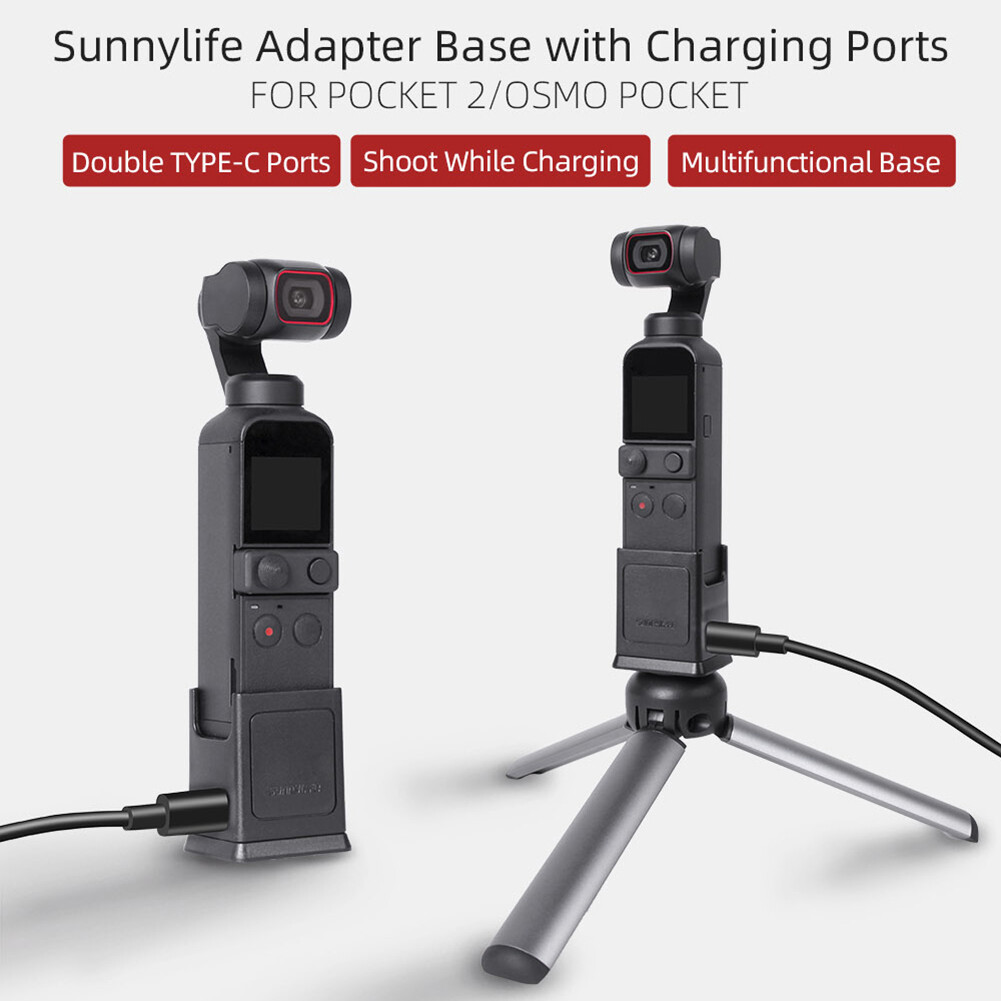 Type-C Charging Base Adapter for DJI POCKET 2/OSMO POCKET 1/4 Tripod Mount