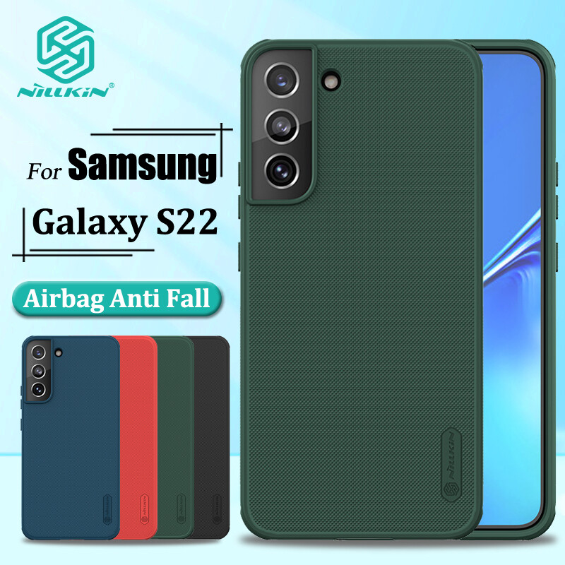 Nillkin hard pc + tpu case for samsung galaxy s22 phone cases luxury frosted pc + tpu hard protection back cover