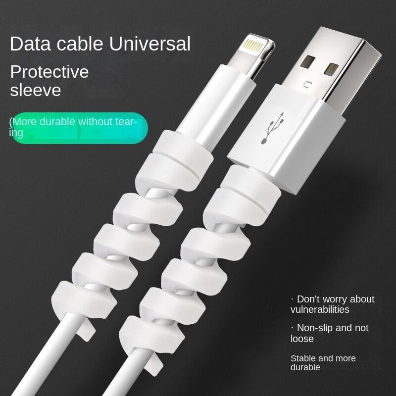 Spiral Data Cable Protective Sleeve Charging Cable Charging Cable Anti-breakage Damage