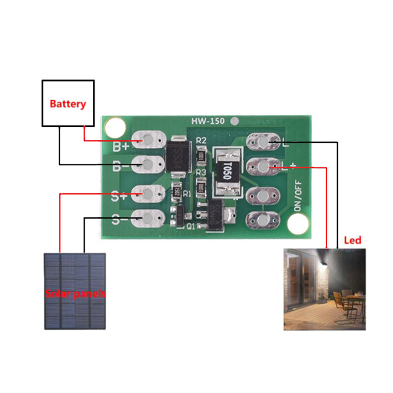Ministar tự động tấm năng lượng mặt trời đèn LED công tắc điều khiển Bộ sạc pin Bộ điều khiển sạc mô-đun