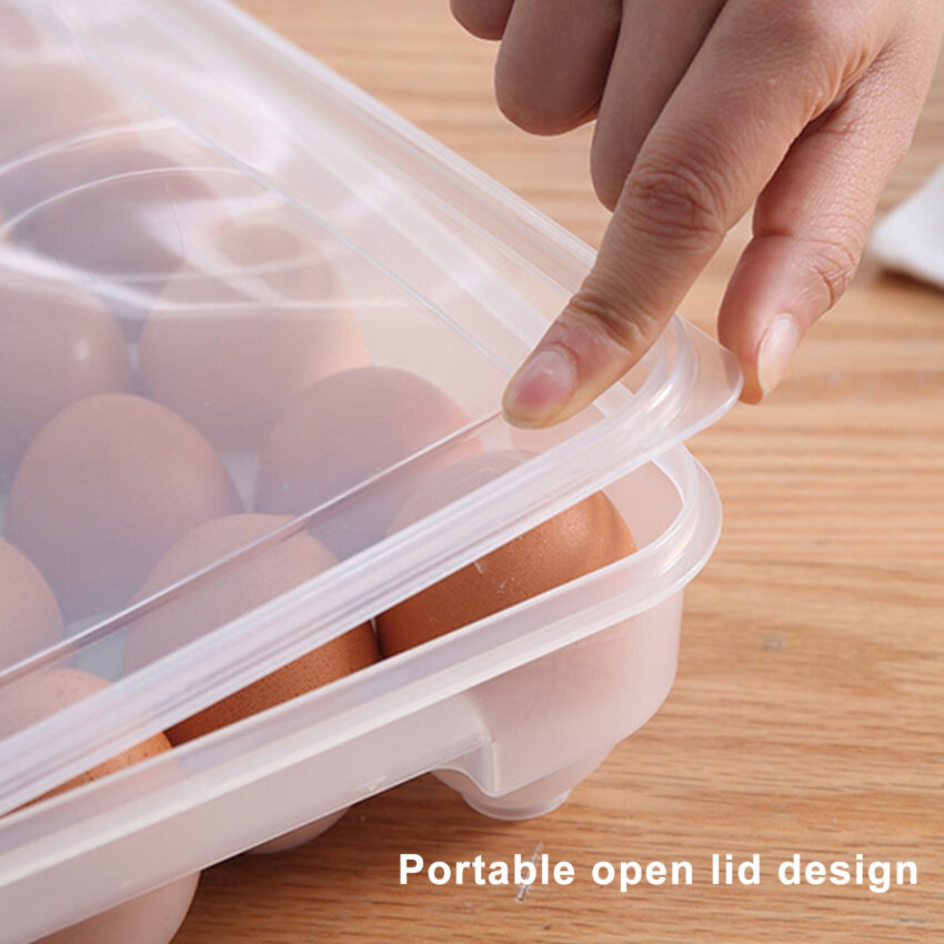 [Chất Lượng Cao 100%] Hộp Đựng Trứng Tủ Lạnh, Khay Tủ Đông Hộp Lưu Trữ Container Trường Hợp Khay Nhựa-10/20/30 Ô