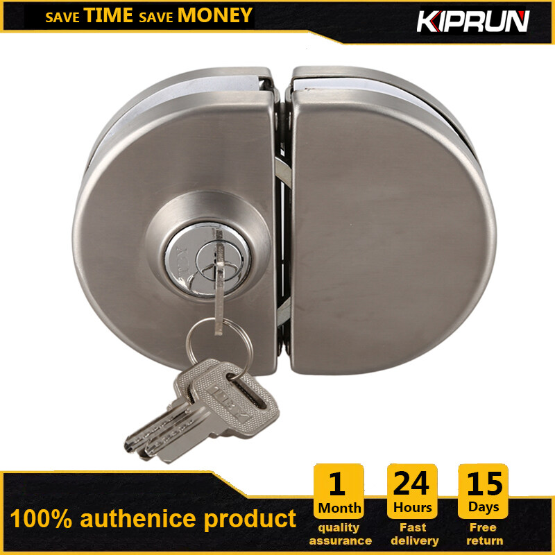 [Ready stock] KIPRUN Double Open Glass Door Lock Stainless Steel Double ...