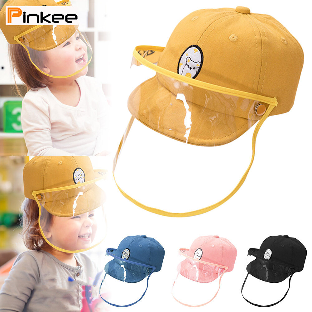 เด็กต่อต้านหยด Visor โล่หมวกเบสบอลใบหน้าฝาครอบป้องกันอาทิตย์หมวกสำหรับเด็กทารกหญิงหมวก 3-24 เดือน