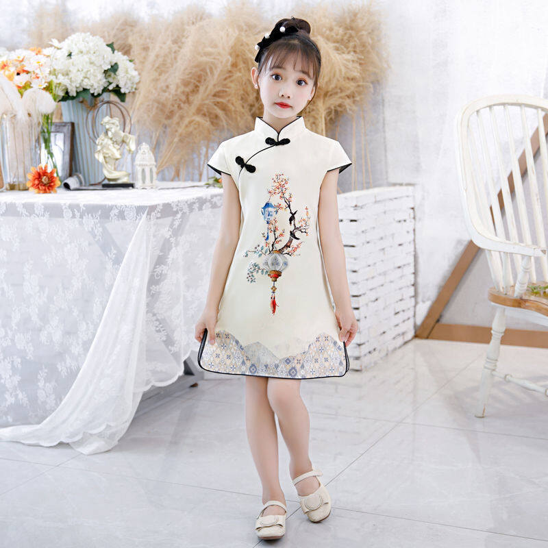 YADOU Children's cheongsam women's new girl's dress girl's ancient costume Republic of China style little girl's skirt