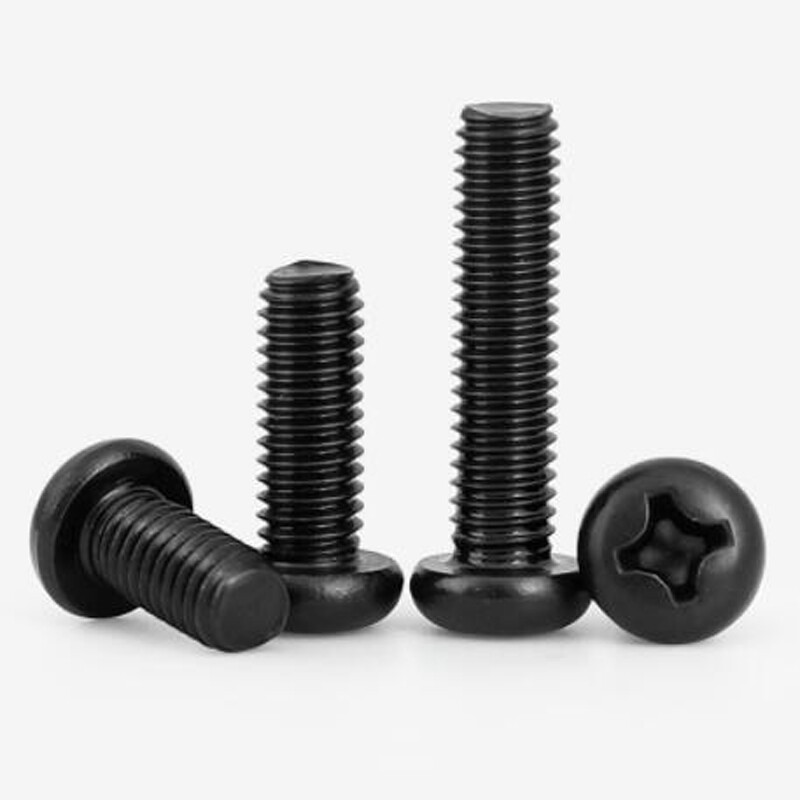 M2 M2.5 M3 PM Black Pan Head Cross Screw Round Head Machine Screw