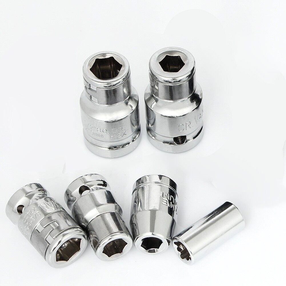 【UniRax】 Ratchet Socket Adapter Universal Socket Hex Bit Holder Converter 1/4" 3/8" 1/2" ISO/ANSI Standard Chrome Vanadium Steel Bushing Convert The Socket Into A Screwdriver Bit