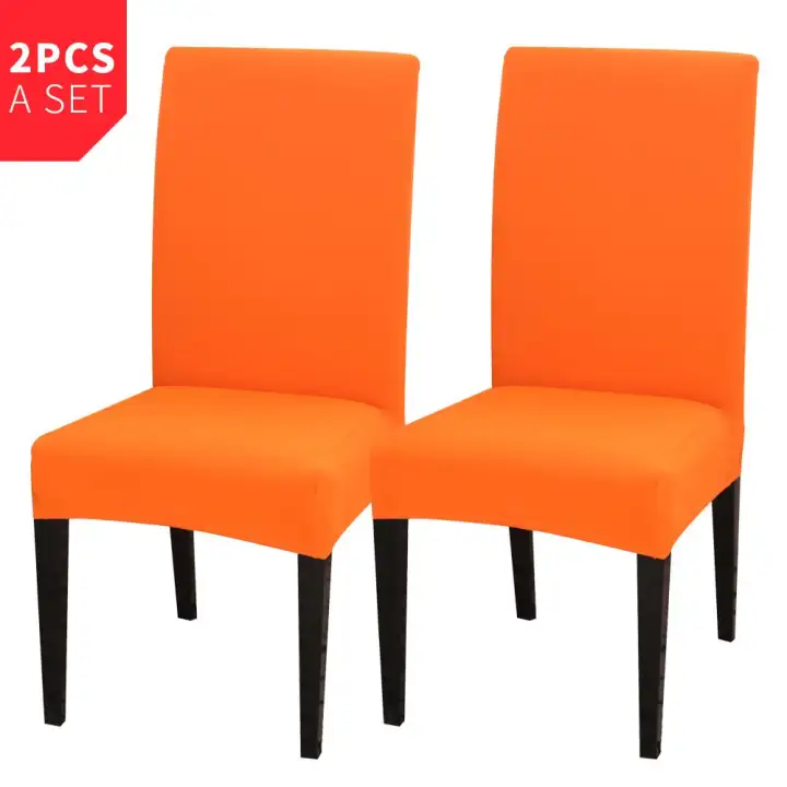 Orange Dining Chair Covers 57, Burnt Orange Dining Room Chair Covers