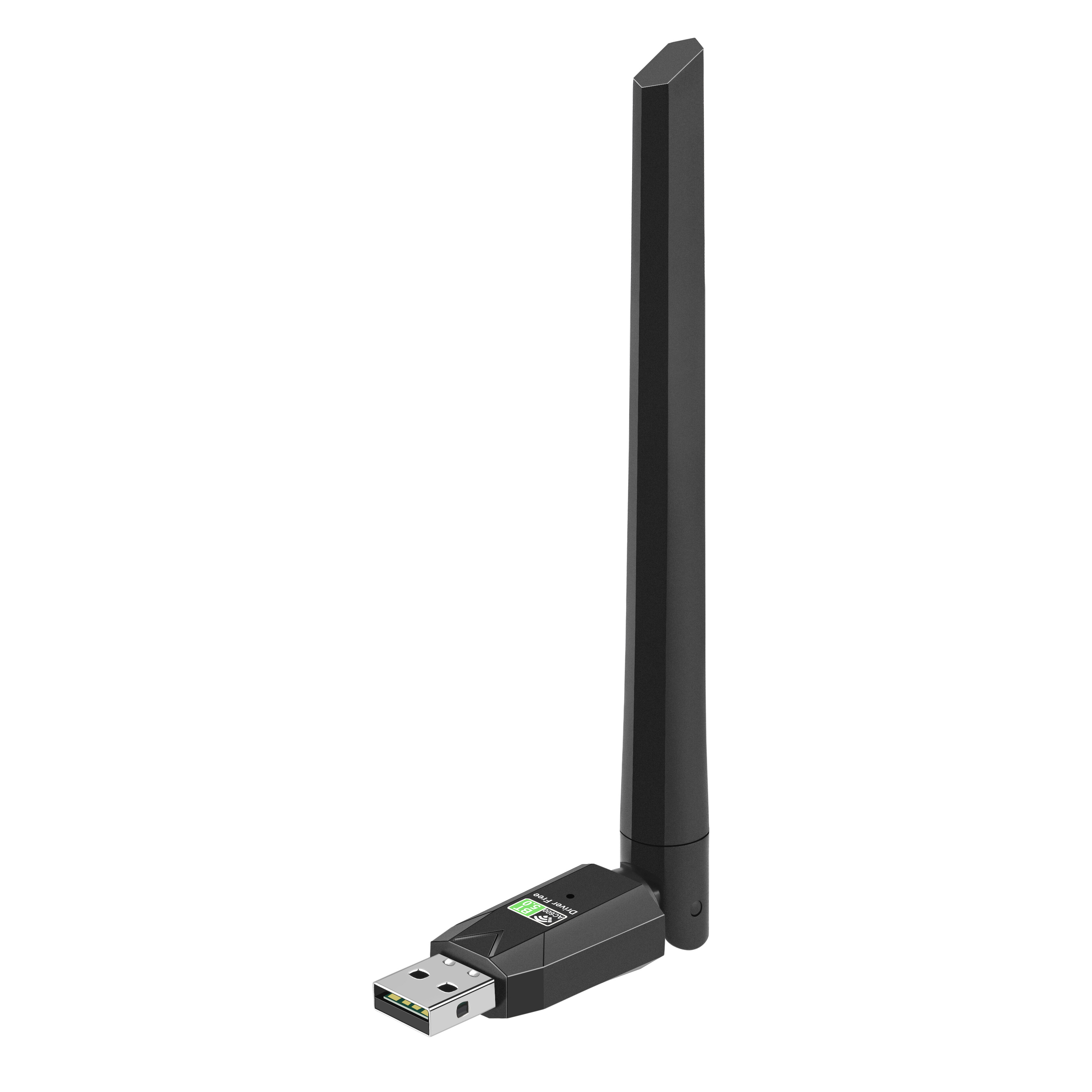 Kebidumei 2 in 1 600m usb bluetooth 5.0 adapter wifi receiver 2.4/5.0g for pc speaker wireless mouse keyboard music receiver transmitter