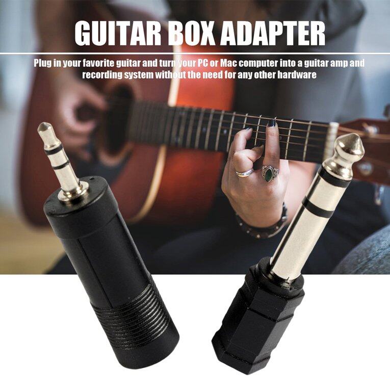 Crazy Sale Black 2Pcs Adapter Electric Guitar to USB Interface Link