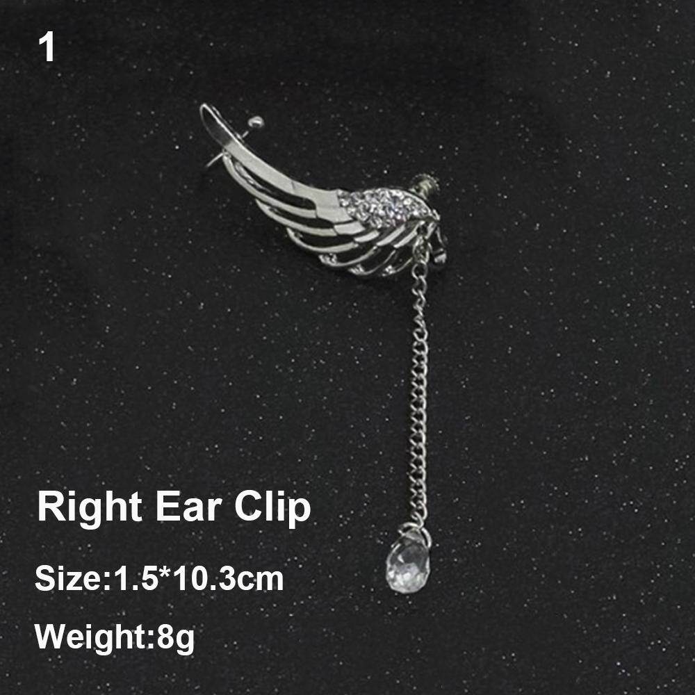 1PC/1 Pair Women Girl Bling Bling Fashion Jewelry Punk Wrap Cartilage Clip Ear Cuff Stud Crystal Ear Stud Cat Flower Star Shape Butterfly Clip Earrings