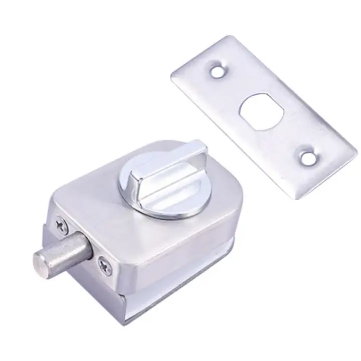 Loviver 10 12mm Glass Door Lock Stainless Steel Double Bolt Swing