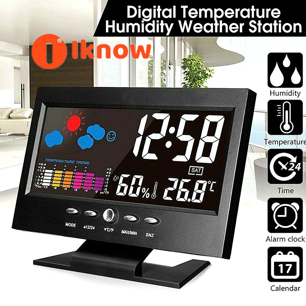 I know Smart Digital Clock Weather Station Display Alarm Calendar Clock Function Thermometer Wireless Temperature Hygrometer