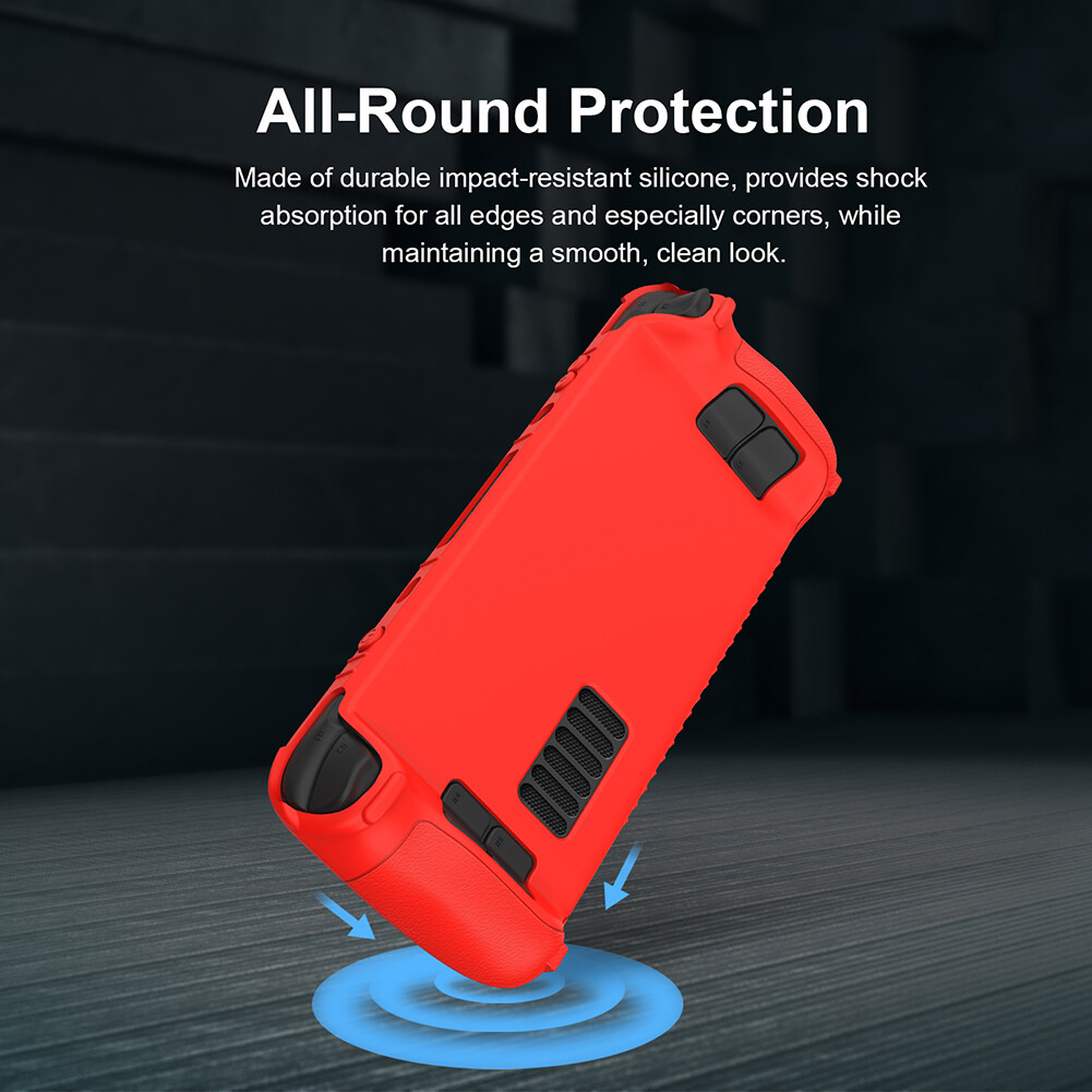 Protective Sleeve Silicone Shell Case Anti-Scratch Shockproof with Button Caps Game Accessories for Steam Deck Game Console