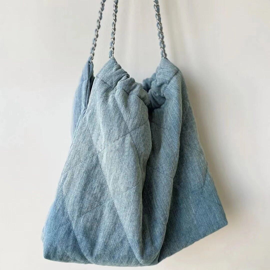 Lazy restoring ancient ways with old washed denim tote bag garbage bags do small sweet wind chain bag bag new female bag