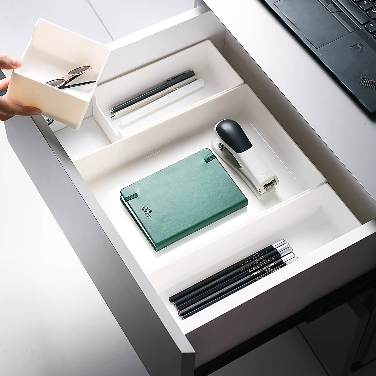 CNMF Drawer Storage Box Kitchen Cupboard Organizer Rectangular Combination Storage Box Height 6cm