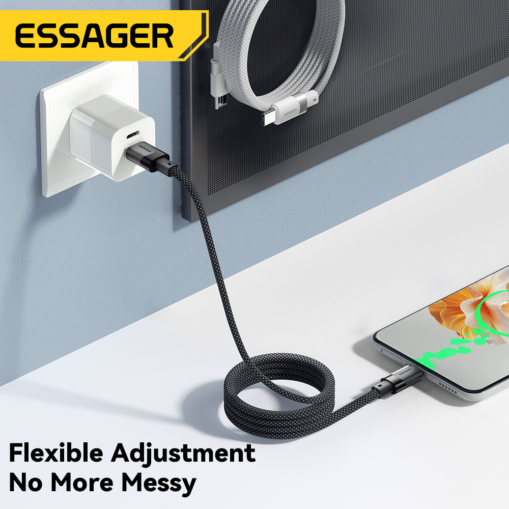 Essager 100W USBA để Loại C Cáp 7A USB cáp sạc nhanh Loại C cho Iphone Samsung Xiaomi Huawei mate60 Pro Honor nhanh chóng sạc Loại C Cáp