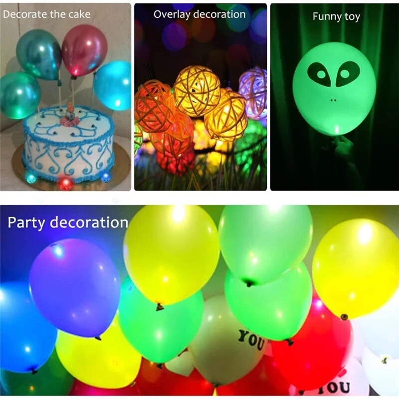 10PCS LED Balloon Light Mini Round Balls Lights, Waterproof Tiny Led Light Long Standby Time Lights for Balloon Paper Lantern Festival Birthday Party Wedding