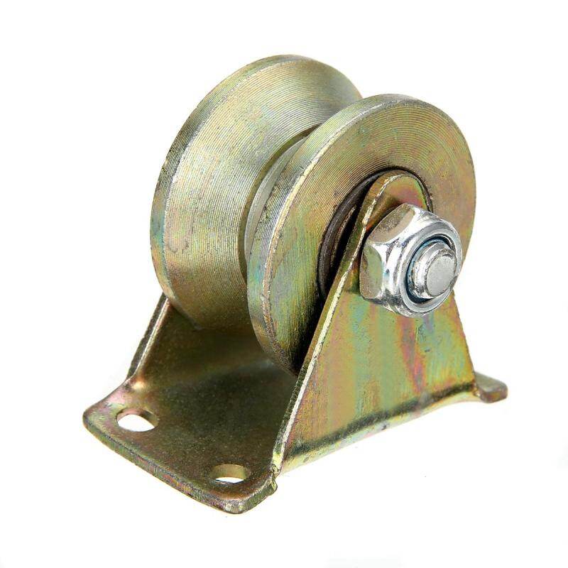 1 Bộ 2 ''Trượt Cổng Con Lăn Thép V Loại Bánh Xe Theo Dõi Rail W/Giá Đỡ 660lb