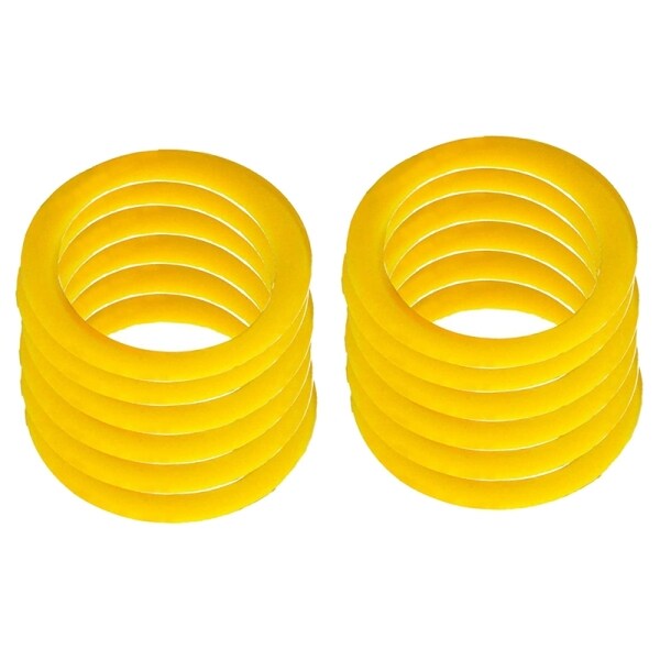 Set of 12 Slim Yo-Yo Silicone Response Pads Yellow YoYo Accessories