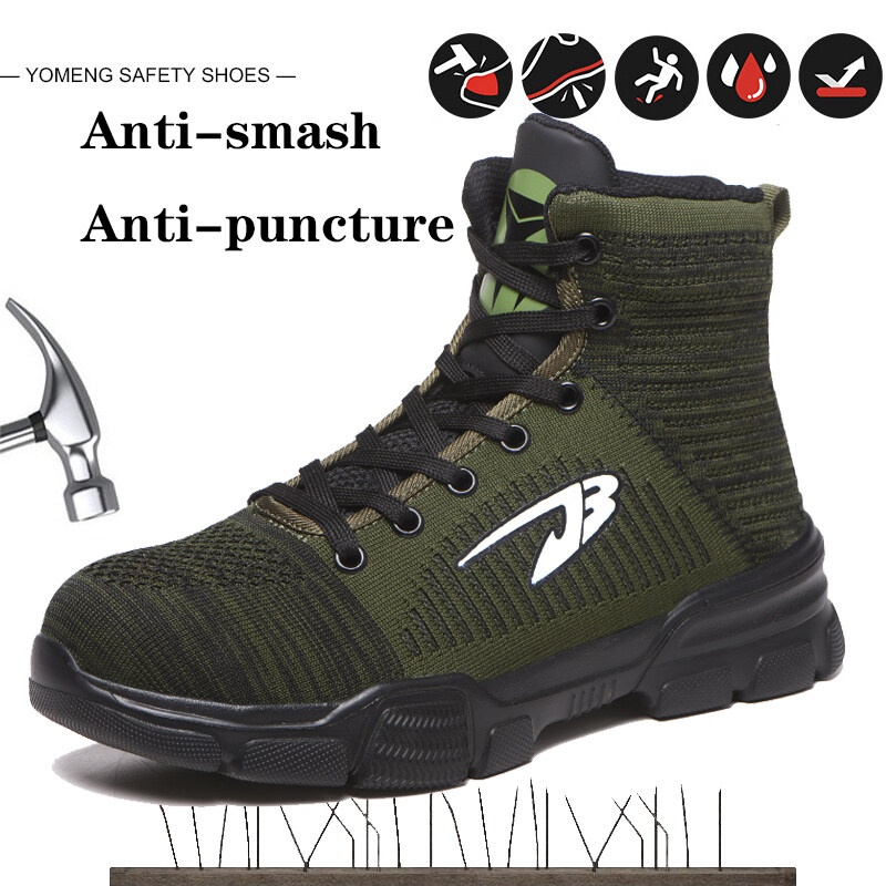 Hightop Safety Shoes Work Safety Boots Antismashing Safety Shoes Anti