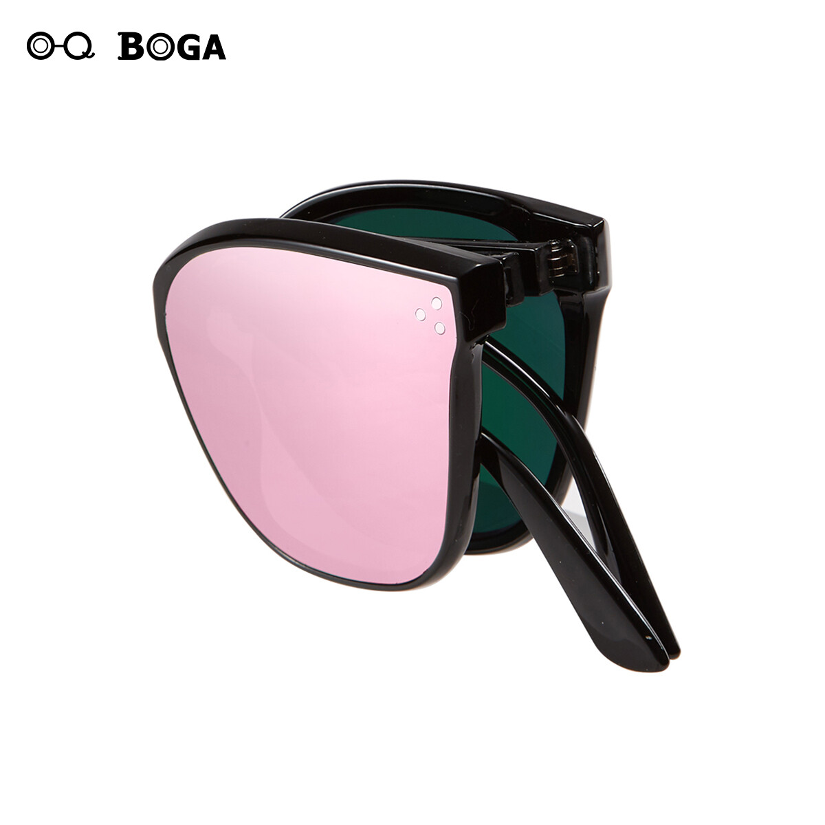 OQ BOGA 5 Colors Unisex Fashion Oval Frame Folding Sunglasses Women Men Eye Protection Full Rim Foldable Sun Glasses UV400