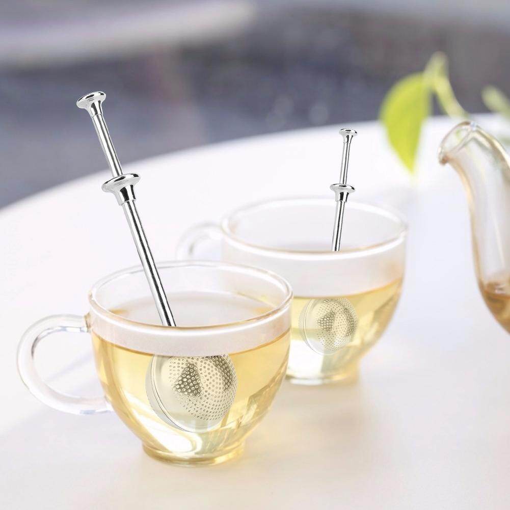 Stainless Steel Round Shape Retractable Tea Ball Infuser Filter Strainer Tea