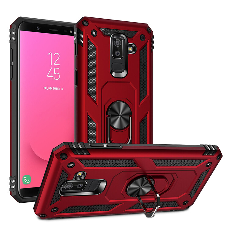 Phone Case For Samsung Galaxy A6 Plus A8 Plus J8 2018 A8 2018, Armor Ring Phone Case Iron Armor Man Anti-Fall Soft car holder Shockproof protection Back Cases