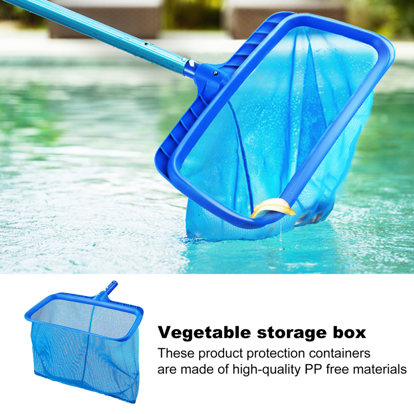 Pool Skimmer Net, Swimming Pool Leaf Skimmer Net With Reinforced Frame Larger Capacity Pool Nets For Cleaning Durable Deep Rake Net Easy Scoop Edge Debris Pickup Removal