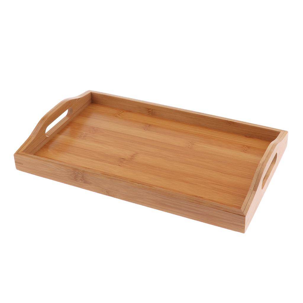 BolehDeals Khay Gỗ Hình Chữ Nhật Trái Cây Snack Món Ăn Bằng Gỗ Tấm Phục Vụ Trà